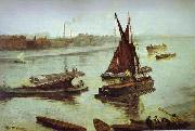 James Abbott Mcneill Whistler Old Battersea Beach oil